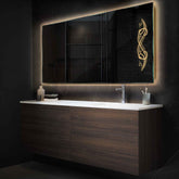 Espejo LED Rectangular | Control por interruptor de pared | Luz blanca cálida - Reyze Seria Good Vibes Model 6